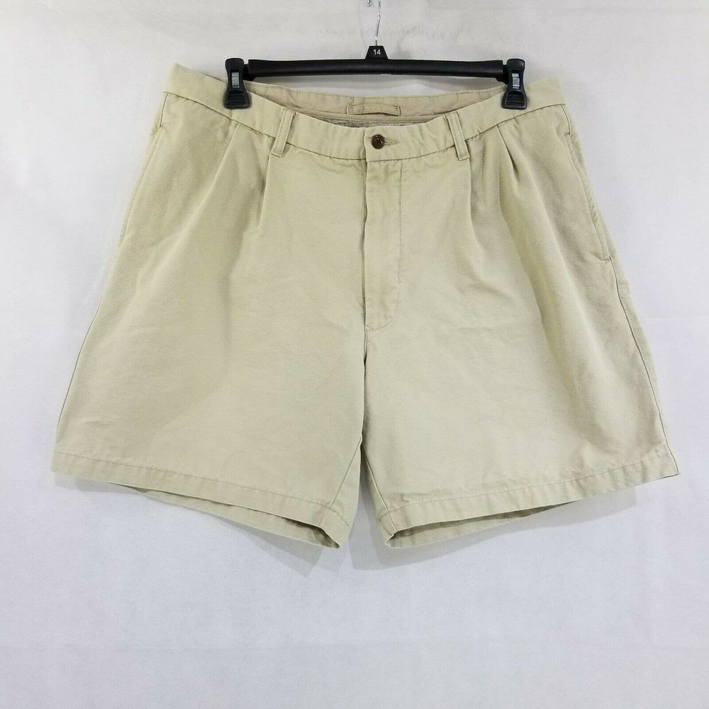 Ruff Hewn Mens Pleated Shorts Golf Khaki 38 Slight